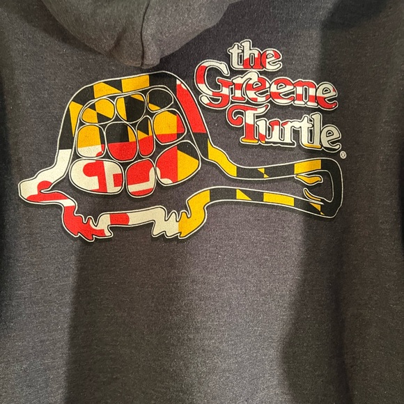 Green Turtle Maryland Hooded Sweatshirt, size- Large - Picture 3 of 3